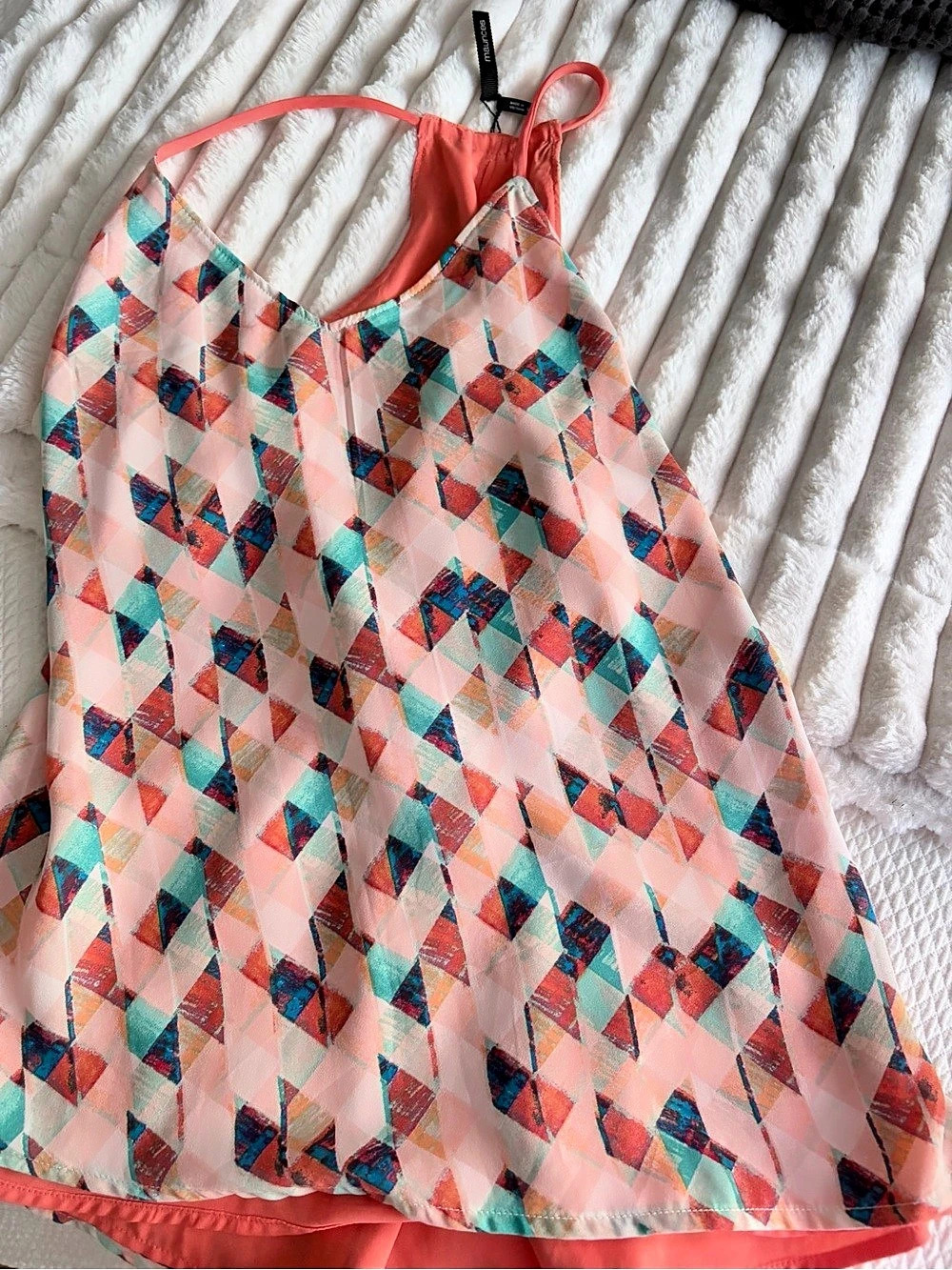 Maurices Geometric Camisole in Pink & Orange
